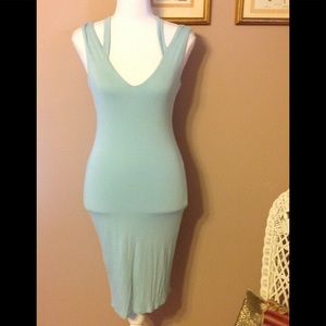Aria Clothing, baby blue bodycon dress.